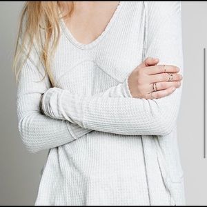 Free People Sunset park waffle knit thermal